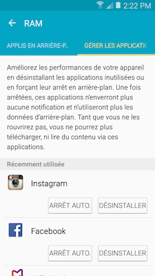 Galaxy A5: Smart Manager (SM-A500W)