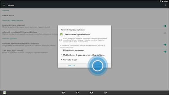 Galaxy View: Effacer toutes les données personnelles (SM-T670)