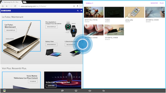 Galaxy View: Affichage fractionné (SM-T670)
