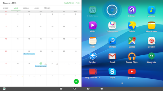 Galaxy View: Affichage fractionné (SM-T670)