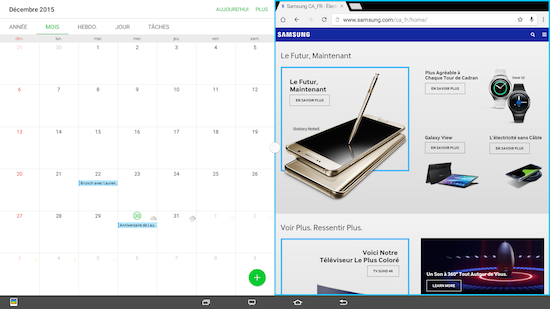 Galaxy View: Affichage fractionné (SM-T670)