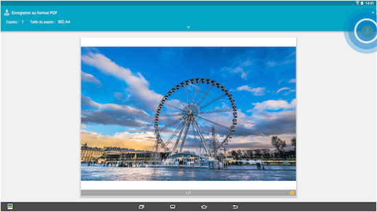 Galaxy View: Imprimer un document (SM-T670)