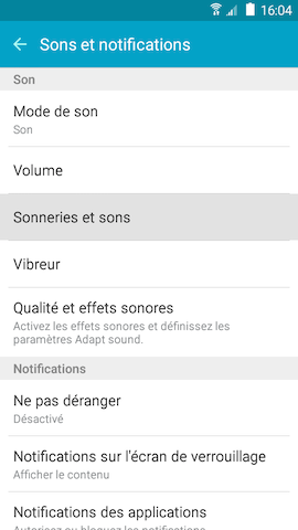 Grand Prime: Modifier le son émis par une notification (SM-G530W)