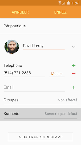 Galaxy S6: Attribuer une sonnerie différente à chaque contact (SM-G920W)
