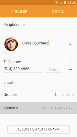 Galaxy S6: Attribuer une sonnerie différente à chaque contact (SM-G920W)