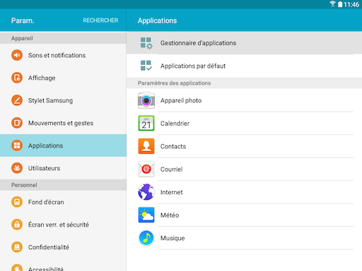 Galaxy Tab A: Déplacer des applications vers une carte mémoire (SM-T350)