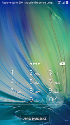 Galaxy A5: Type de verrouillage « Modèle » (SM-A500W)