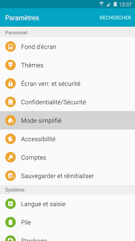 Mode simplifié 1