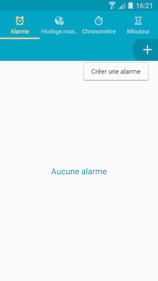 Galaxy A5: Alarme de réveil (SM-A500W)
