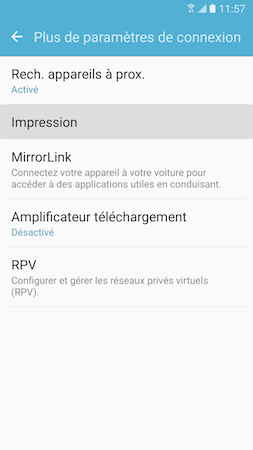 Galaxy S7: Imprimer un document (SM-G930W)