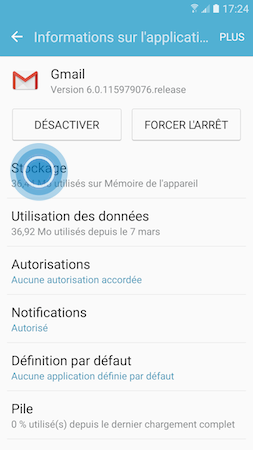 Galaxy S7: Vider le cache ou effacer les données d'une application (SM-G930W)