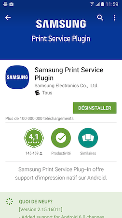 Galaxy S7: Imprimer un document (SM-G930W)