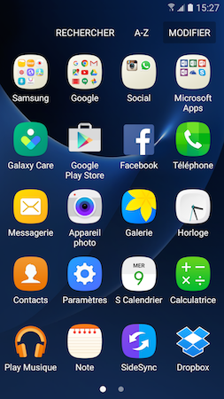 Comment désinstaller ou désactiver des applications présentes sur mon Samsung Galaxy S7?