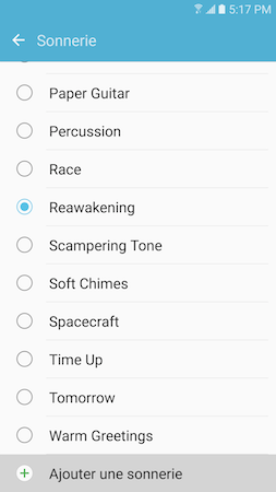 Galaxy S7: Utiliser un extrait musical en tant que sonnerie (SM-G930W)