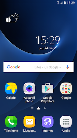 Galaxy S7: Ajouter un widget sur un écran d'accueil (SM-G930W)