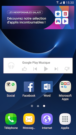 Galaxy S7: Ajouter un widget sur un écran d'accueil (SM-G930W)