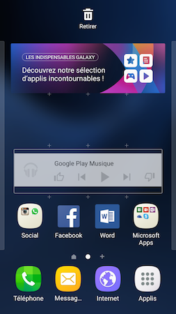 Galaxy S7: Ajouter un widget sur un écran d'accueil (SM-G930W)