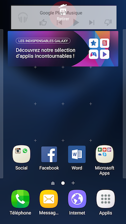 Galaxy S7: Ajouter un widget sur un écran d'accueil (SM-G930W)