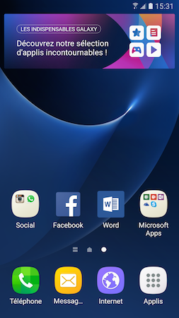 Galaxy S7: Ajouter un widget sur un écran d'accueil (SM-G930W)
