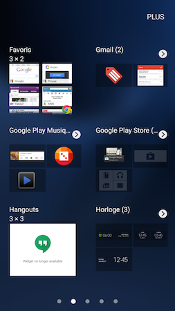 Galaxy S7: Ajouter un widget sur un écran d'accueil (SM-G930W)