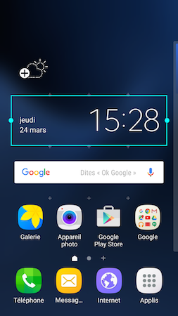 Galaxy S7: Ajouter un widget sur un écran d'accueil (SM-G930W)