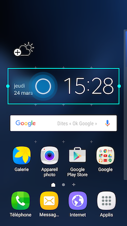 Galaxy S7: Ajouter un widget sur un écran d'accueil (SM-G930W)