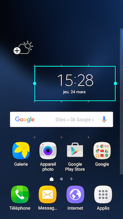 Galaxy S7: Ajouter un widget sur un écran d'accueil (SM-G930W)