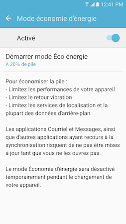 Comment gérer l’autonomie de la batterie de mon Galaxy S7 et économiser de l’énergie ?