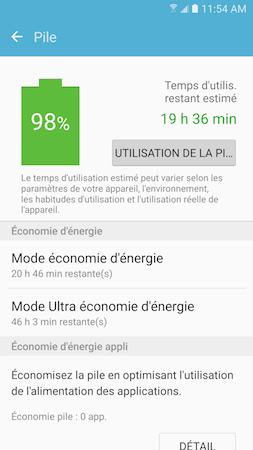 Comment gérer l’autonomie de la batterie de mon Galaxy S7 et économiser de l’énergie ?
