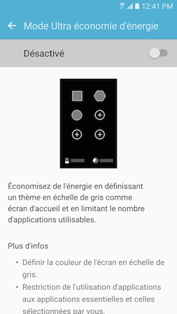 Comment activer et utiliser les modes économie d'énergie sur mon Samsung Galaxy S7 ?