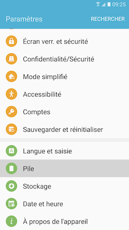 Galaxy S7: Charger l'appareil utilisant un chargeur sans fil (SM-G930W)