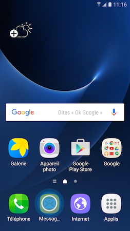 Galaxy S7: Utiliser et personnaliser la barre de favoris (SM-G930W)