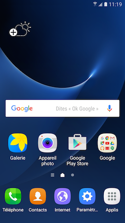 Galaxy S7: Utiliser et personnaliser la barre de favoris (SM-G930W)