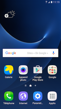 Galaxy S7: Utiliser et personnaliser la barre de favoris (SM-G930W)