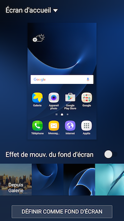 Galaxy S7: Changer le fond d’écran (SM-G930W)