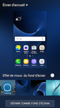 Galaxy S7: Changer le fond d’écran (SM-G930W)