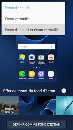Galaxy S7: Changer le fond d’écran (SM-G930W)