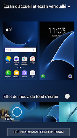 Galaxy S7: Changer le fond d’écran (SM-G930W)