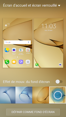 Galaxy S7: Changer le fond d’écran (SM-G930W)