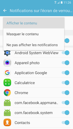 Galaxy S7: Modifier le type de verrouillage de l'écran (SM-G930W)