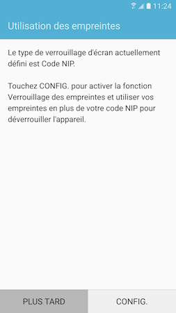 Galaxy S7: Modifier le type de verrouillage de l'écran (SM-G930W)