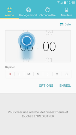 Galaxy S7: Alarme de réveil (SM-G930W)