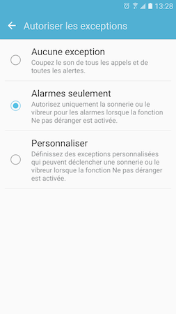 Galaxy S7: Alarme de réveil (SM-G930W)