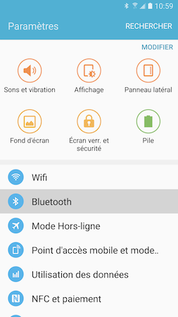 Galaxy S7: Activer et utiliser le Bluetooth (SM-G930W)