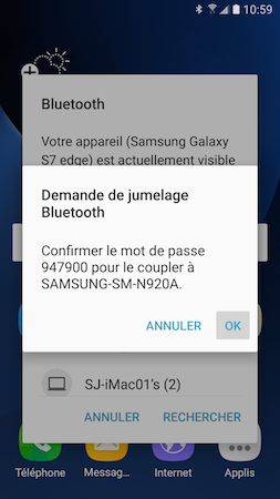 Galaxy S7: Activer et utiliser le Bluetooth (SM-G930W)