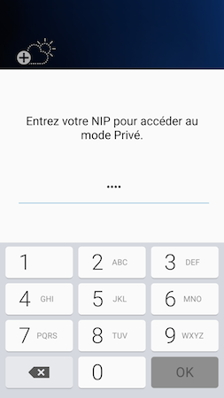 Galaxy S7: Mode privé (SM-G930W)