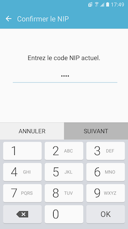 Galaxy S7: Mode privé (SM-G930W)