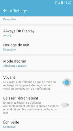 Galaxy S7: Voyant DEL (SM-G930W)