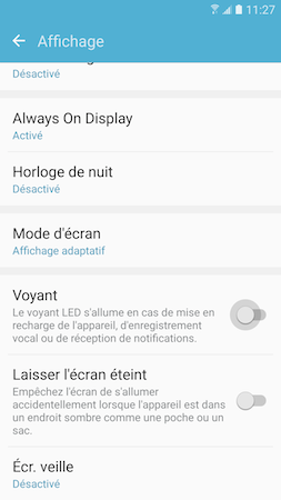 Galaxy S7: Voyant DEL (SM-G930W)