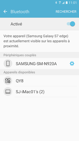 Galaxy S7: Activer et utiliser le Bluetooth (SM-G930W)